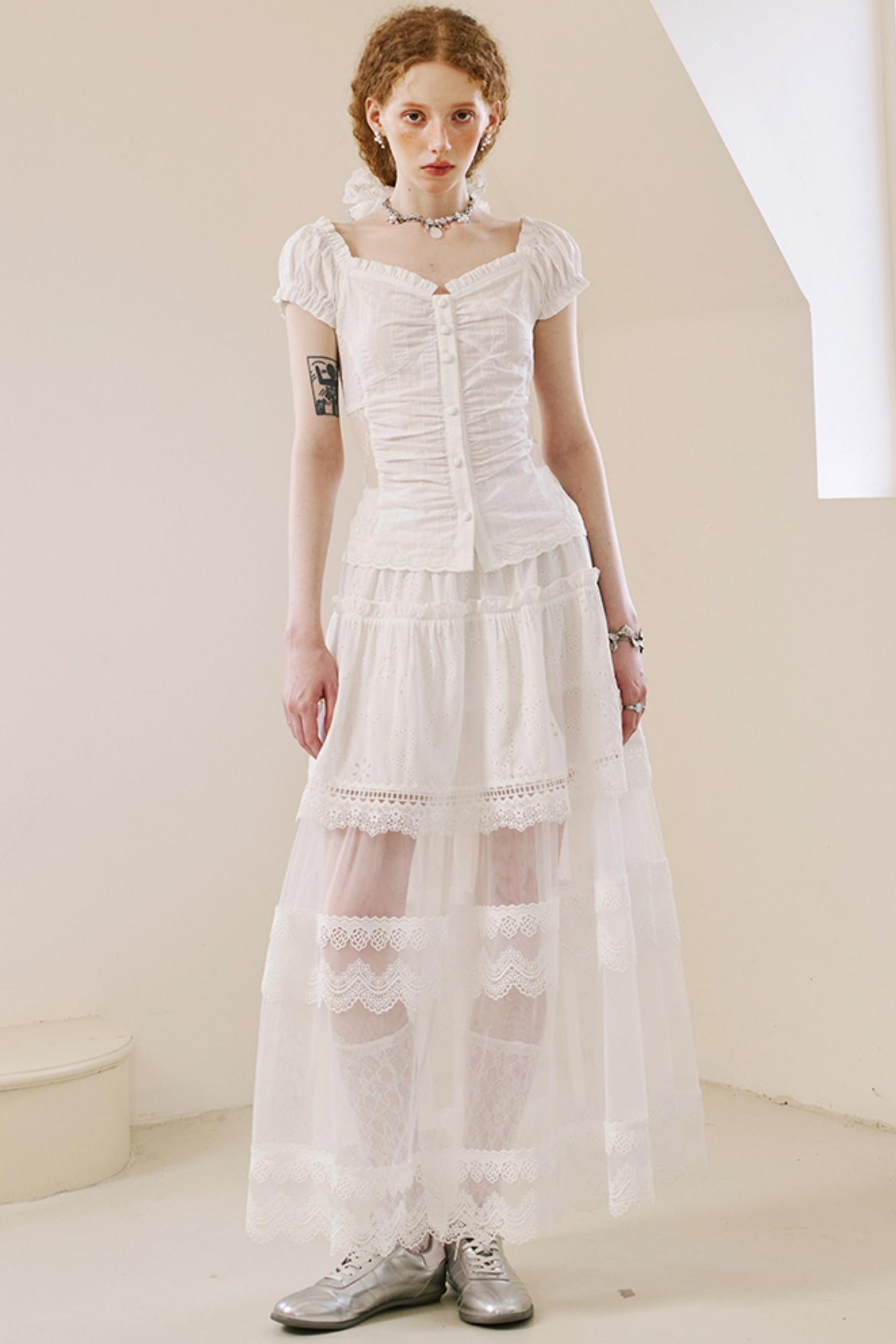 White Elegant Lace Top