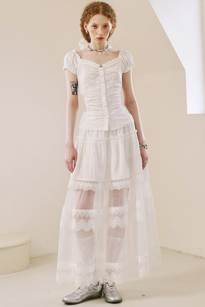 White Elegant Lace Top