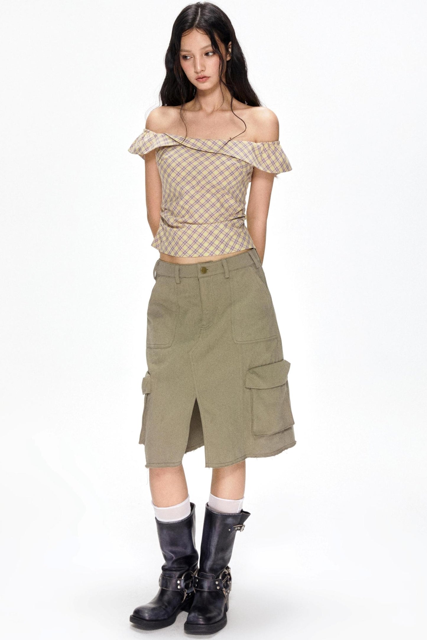 Vintage Utility Half Skirt