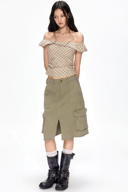 Vintage Utility Half Skirt