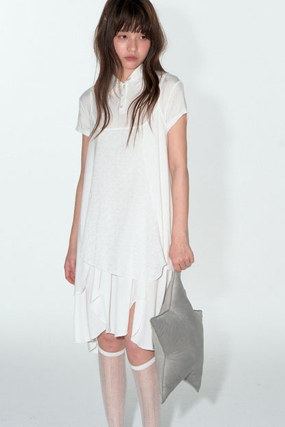 Summer Breathable Tencel Patchwork Dress Set