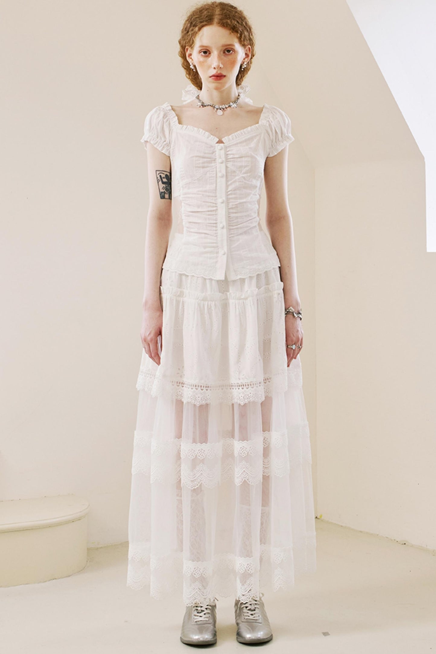 White Elegant Lace Top