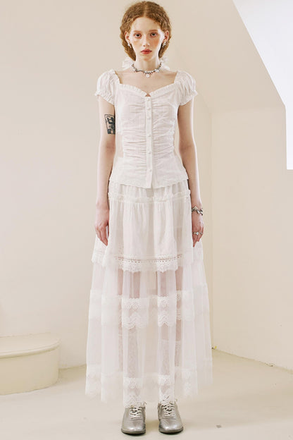 White Elegant Lace Top