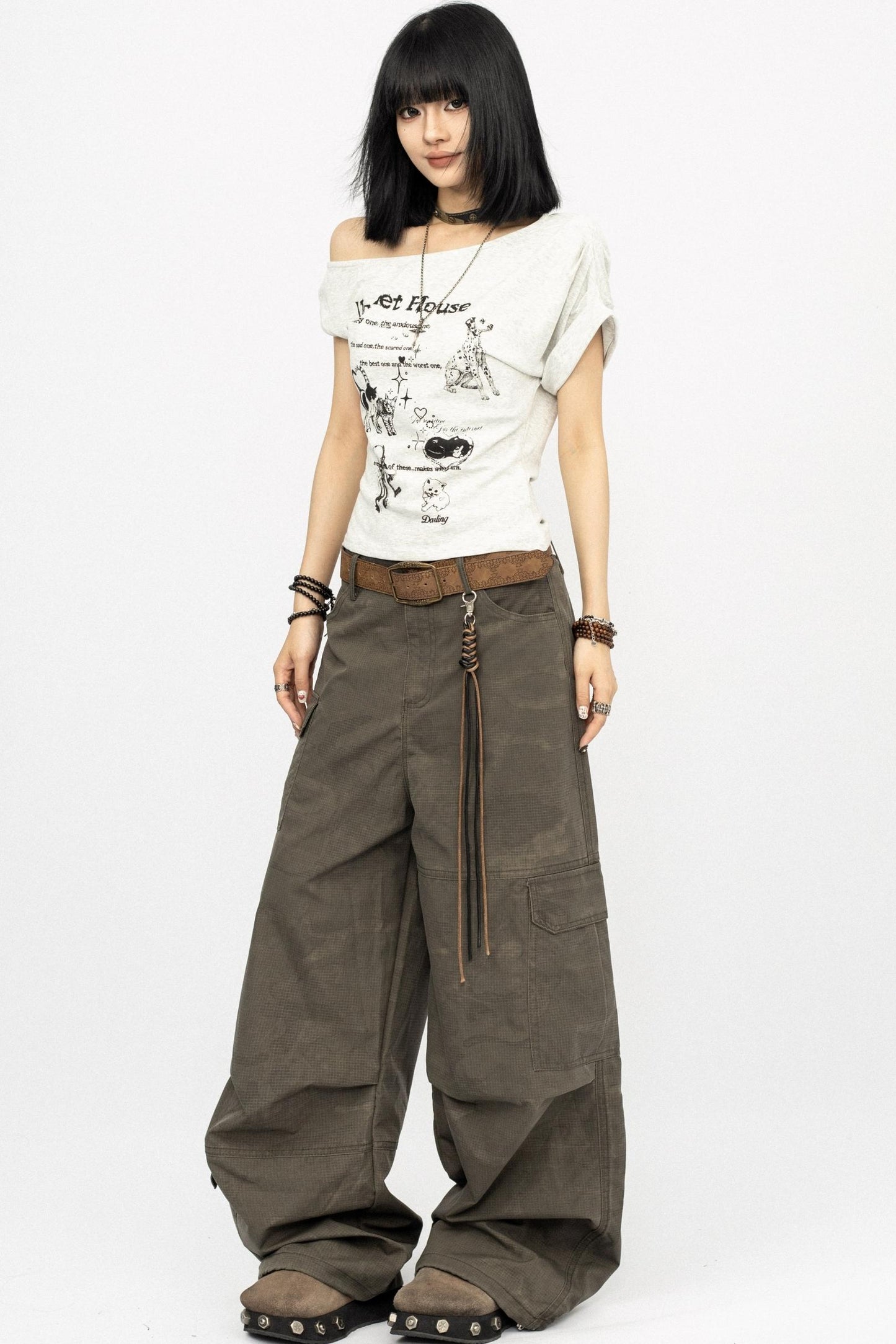 American Retro Camouflage Cargo Pants