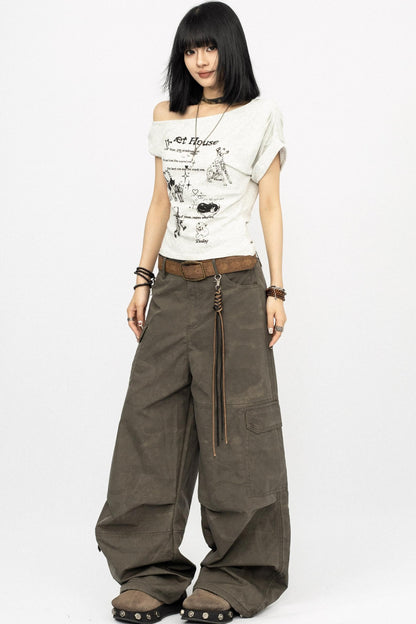 American Retro Camouflage Cargo Pants