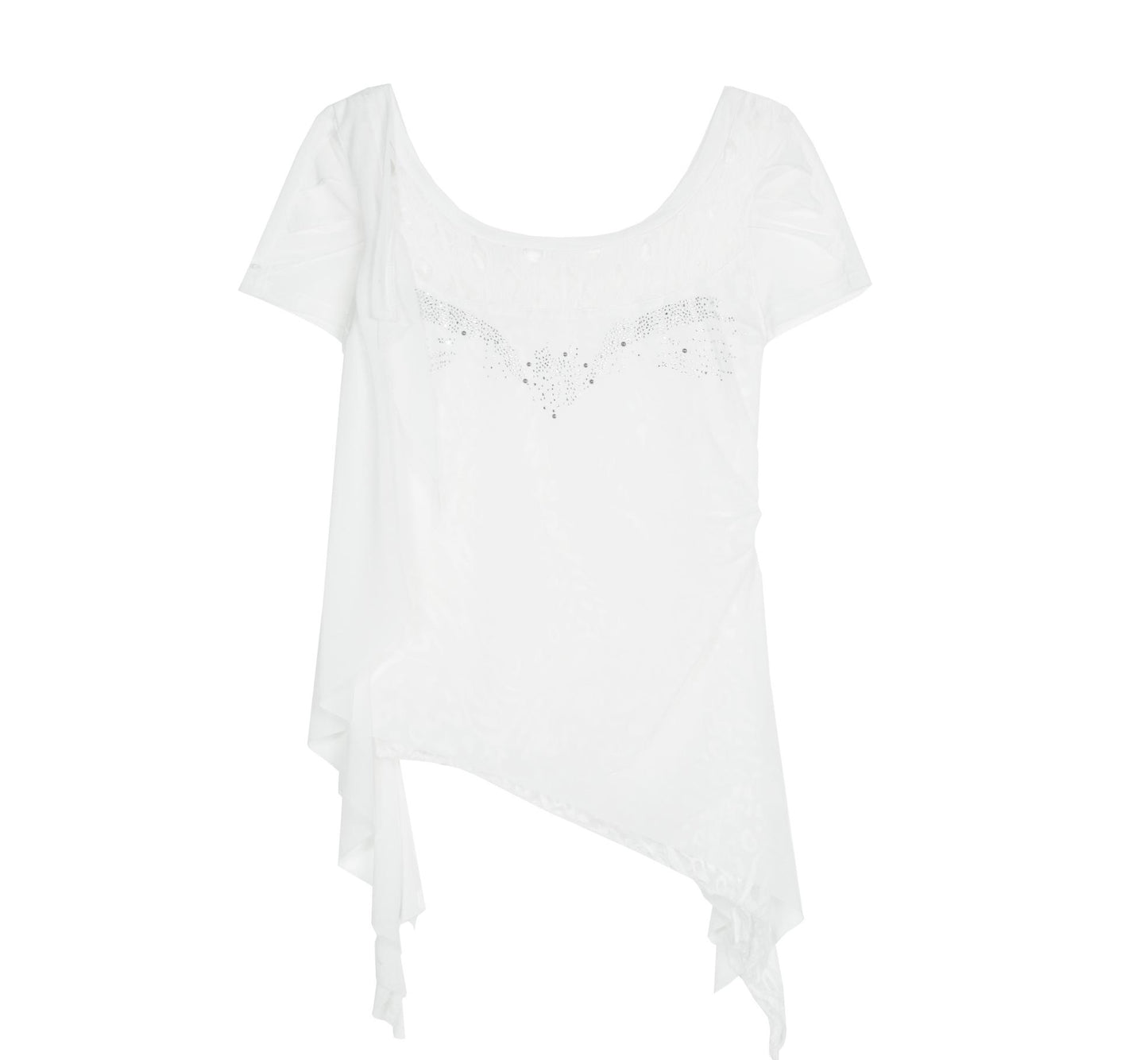 White-Black Diamond Top