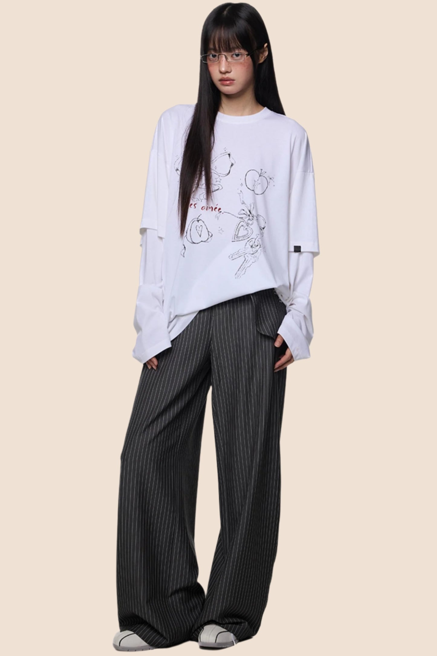 White Long Sleeve Tee