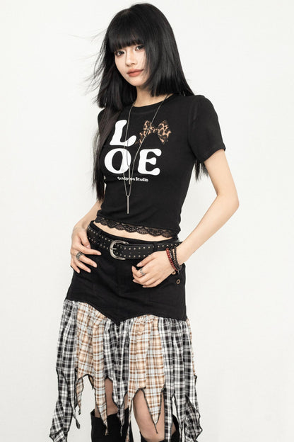 American Retro Lace Detail Tee