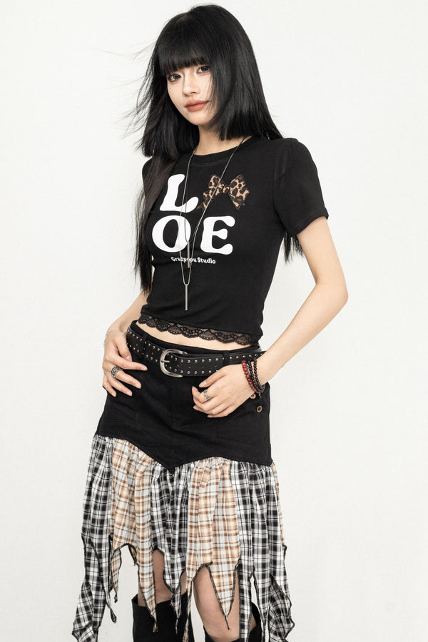 American Retro Lace Detail Tee