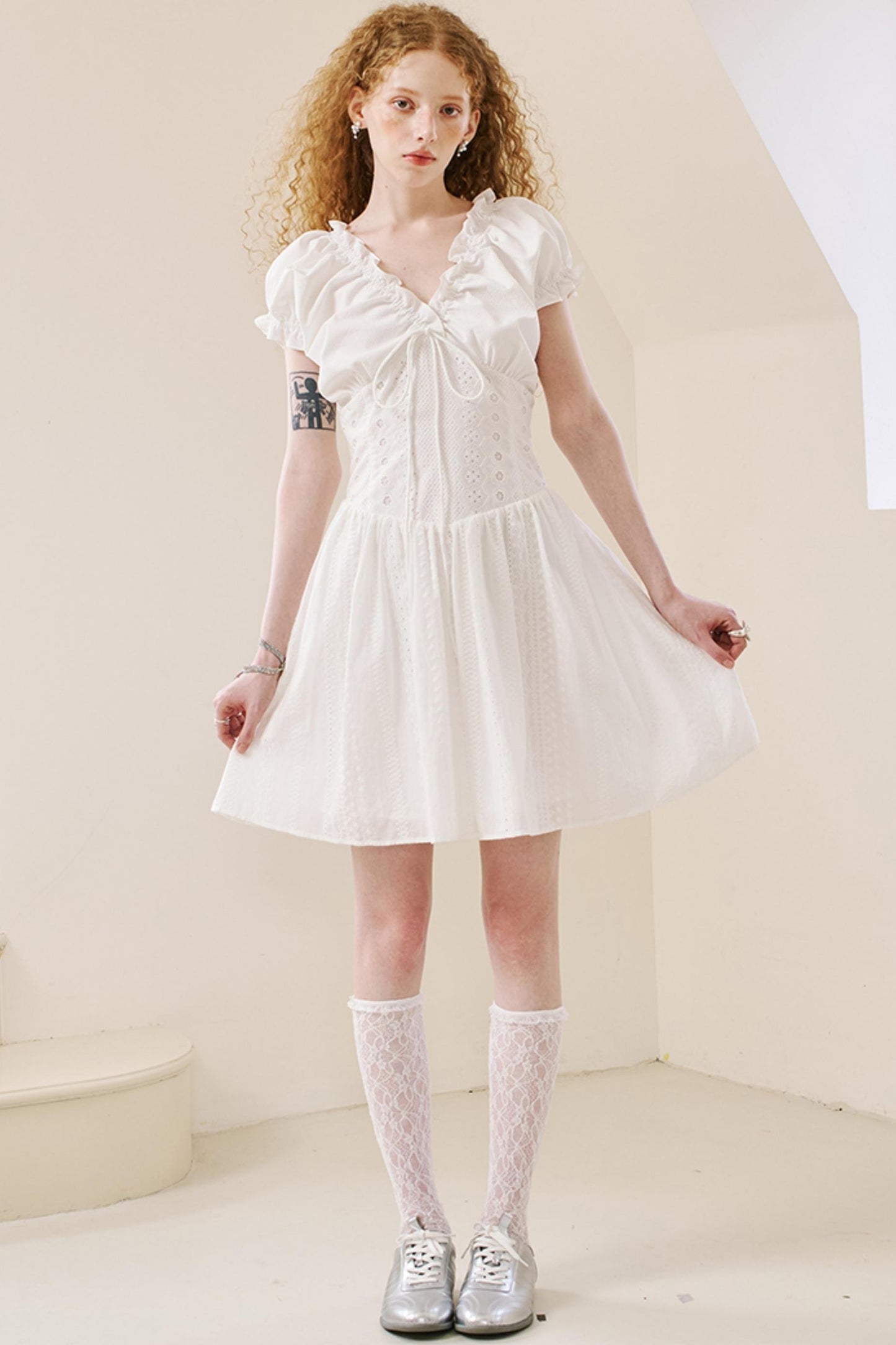 Summer Lace Peplum Dress