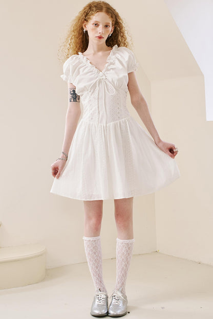 Summer Lace Peplum Dress