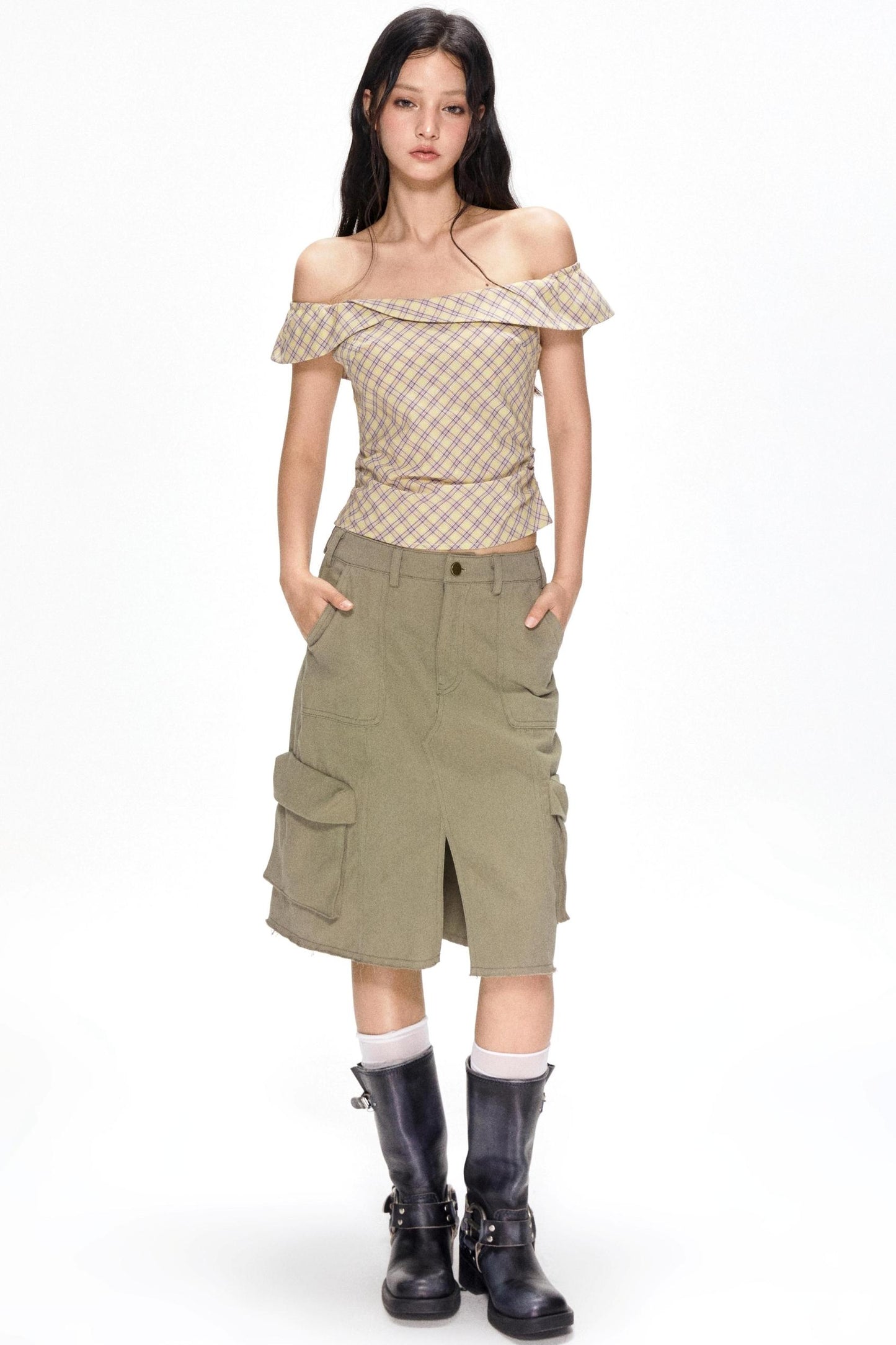 Vintage Utility Half Skirt