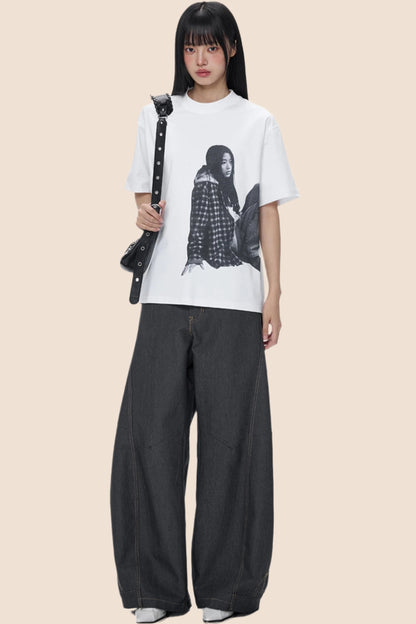 American Street White Short Sleeve Top