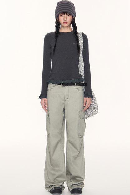 Vintage Pleated Cargo Pants