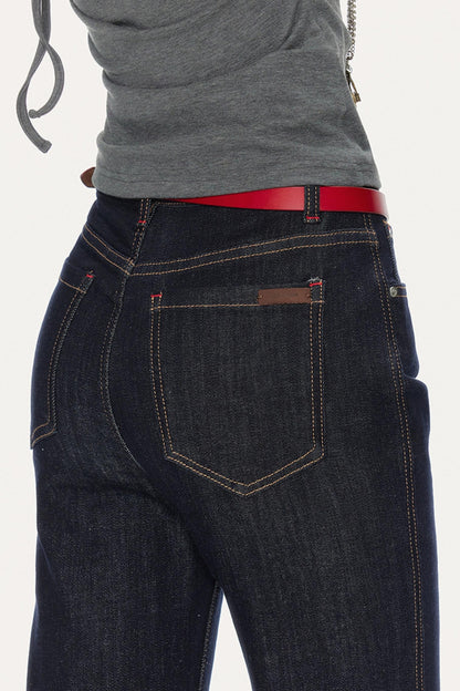 Slim Fit High-Waisted Bootcut Jeans