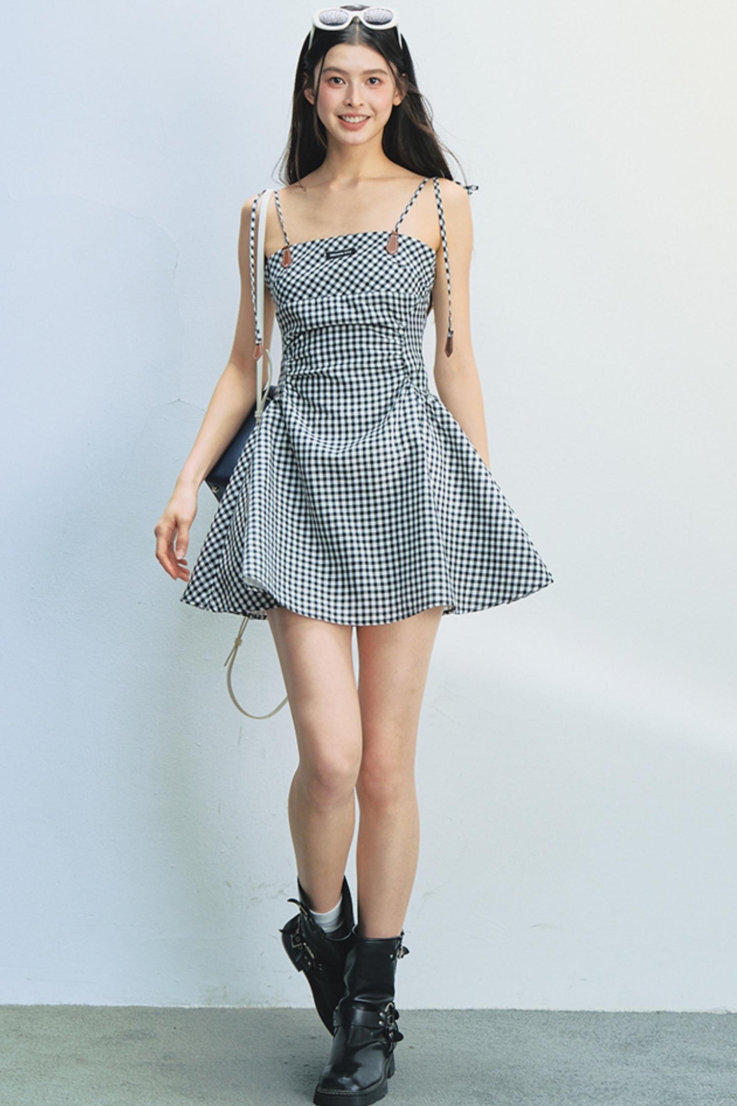 Tencel Checkered Camisole Dress