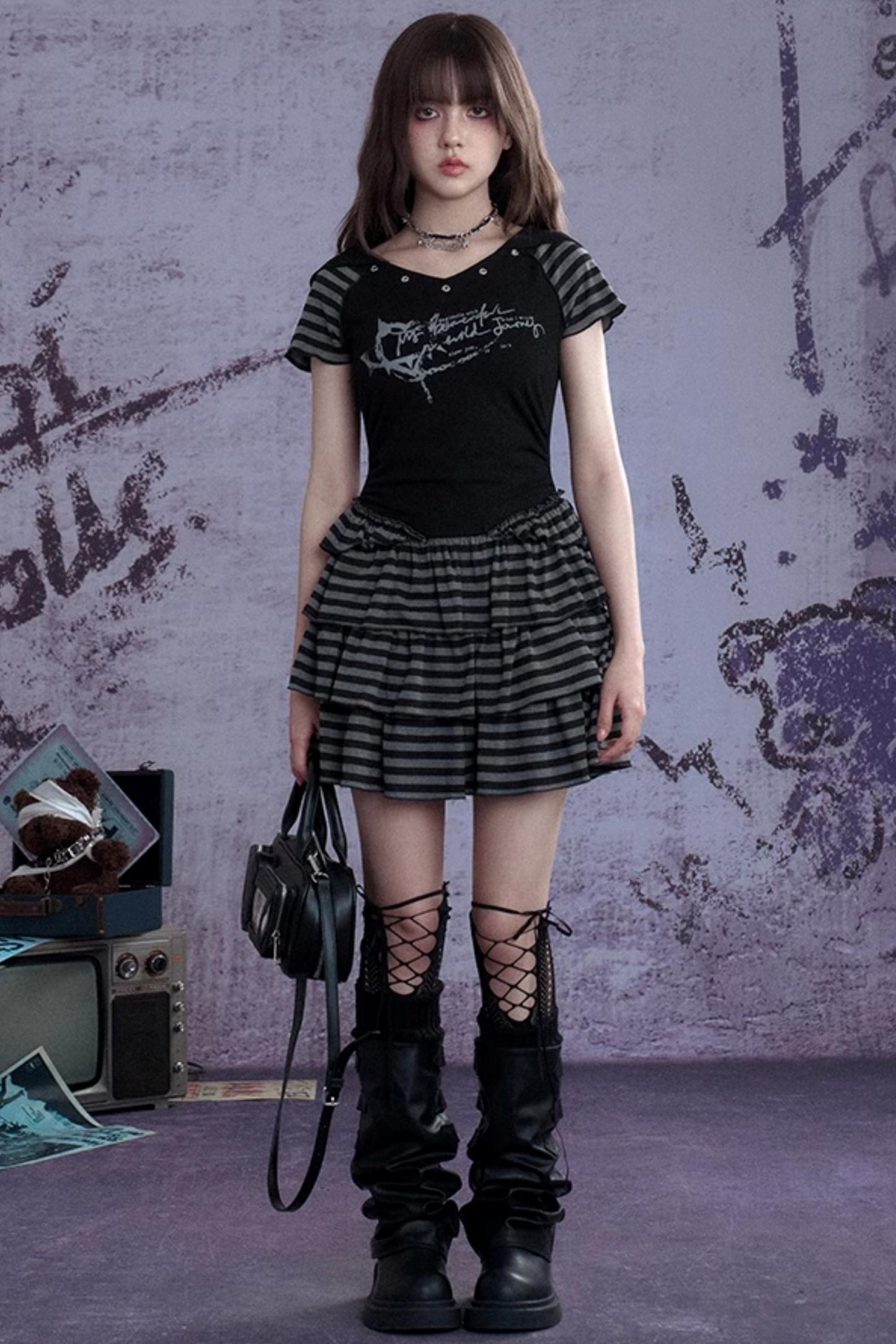 Street Punk Hooded Dress