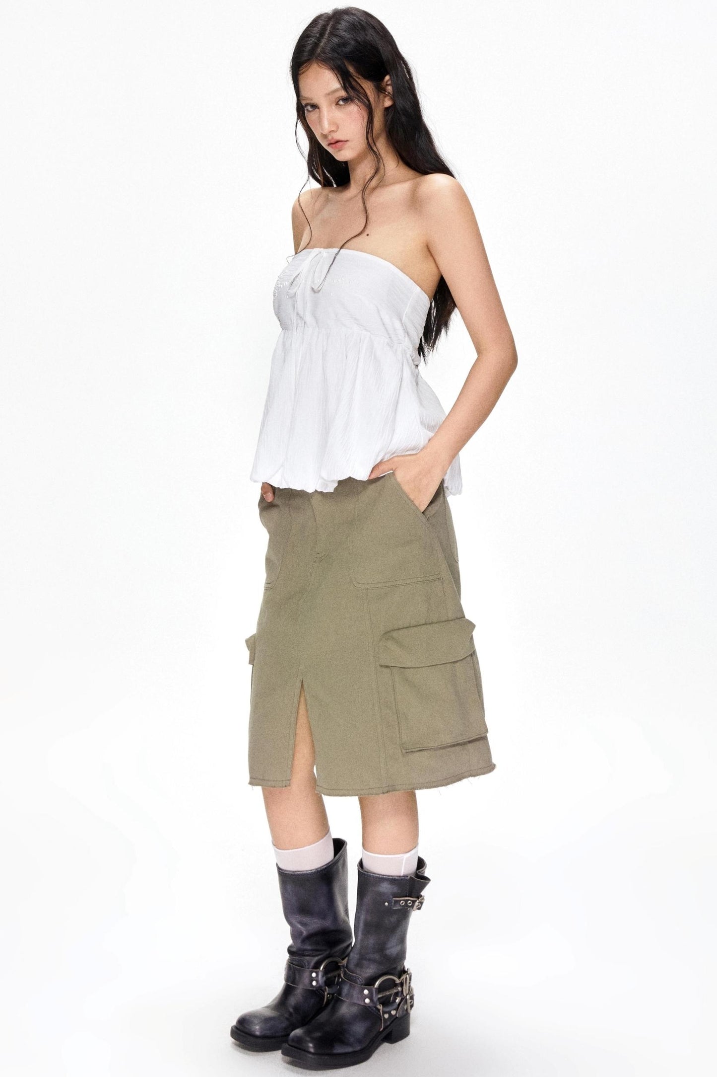 Vintage Utility Half Skirt