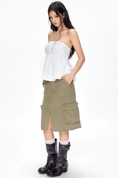 Vintage Utility Half Skirt