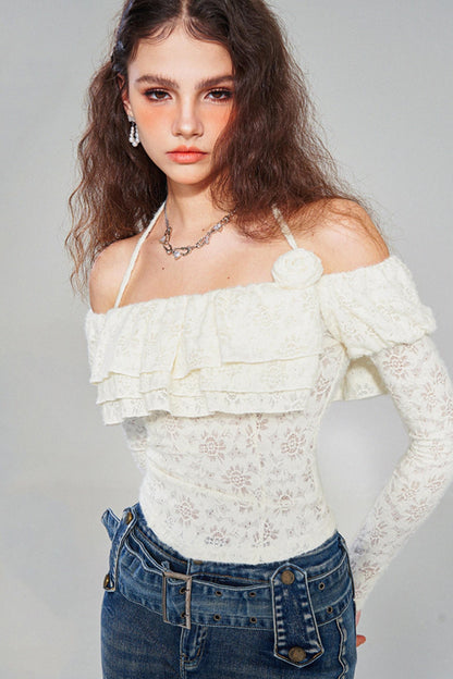 Ruffled Lace Top