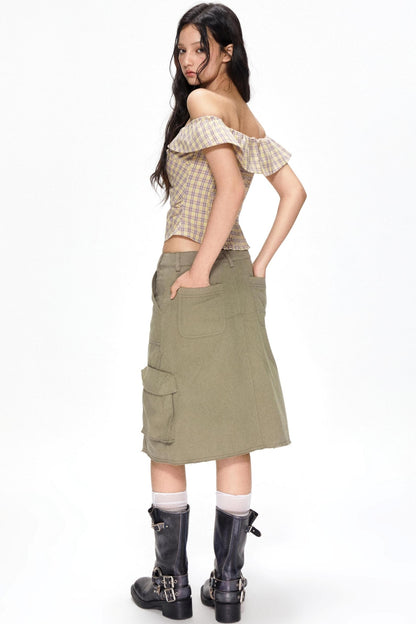 Vintage Utility Half Skirt