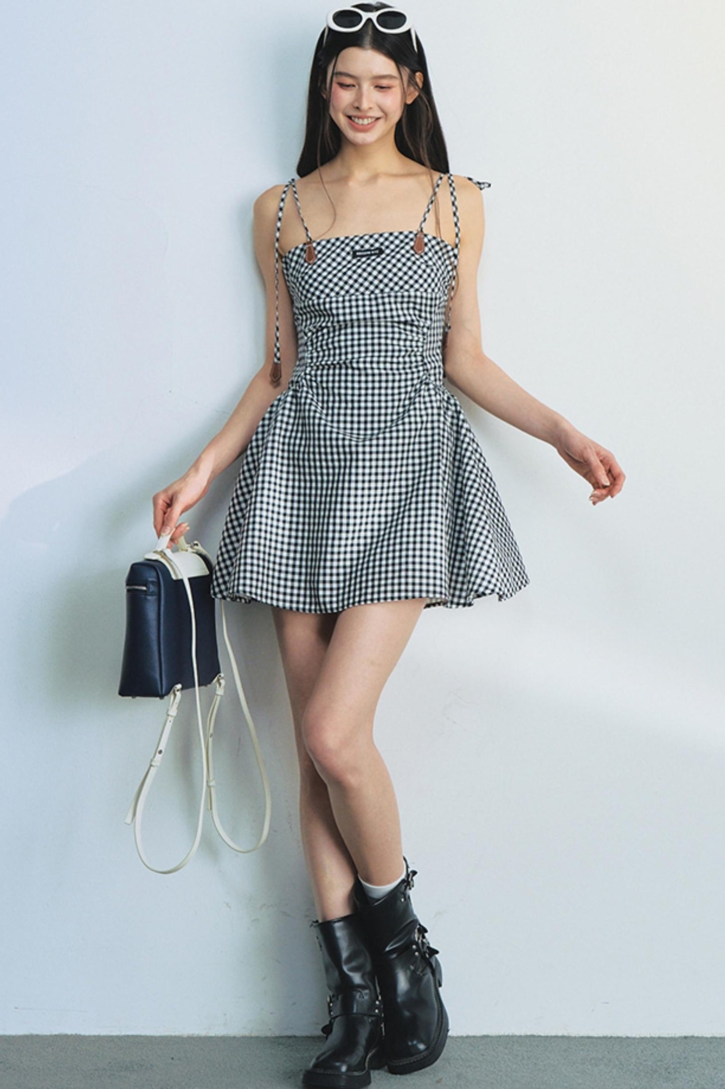 Tencel Checkered Camisole Dress