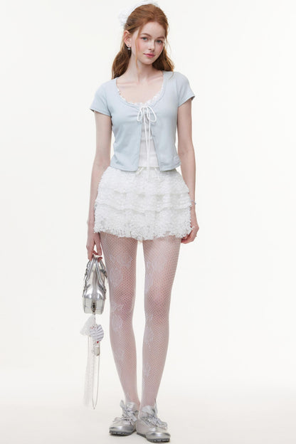 Color Block Knit V-Neck Top