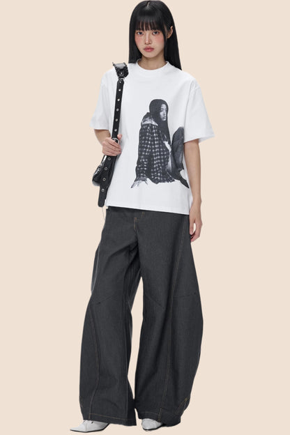 American Street White Short Sleeve Top