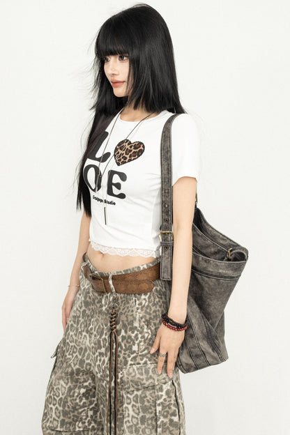 American Retro Lace Detail Tee