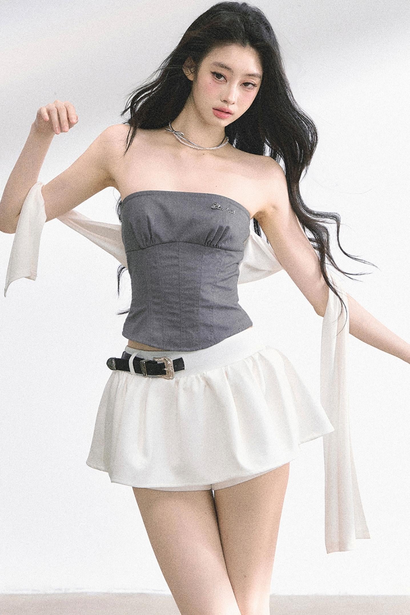 Sea Soul One-Shoulder Bandeau Top