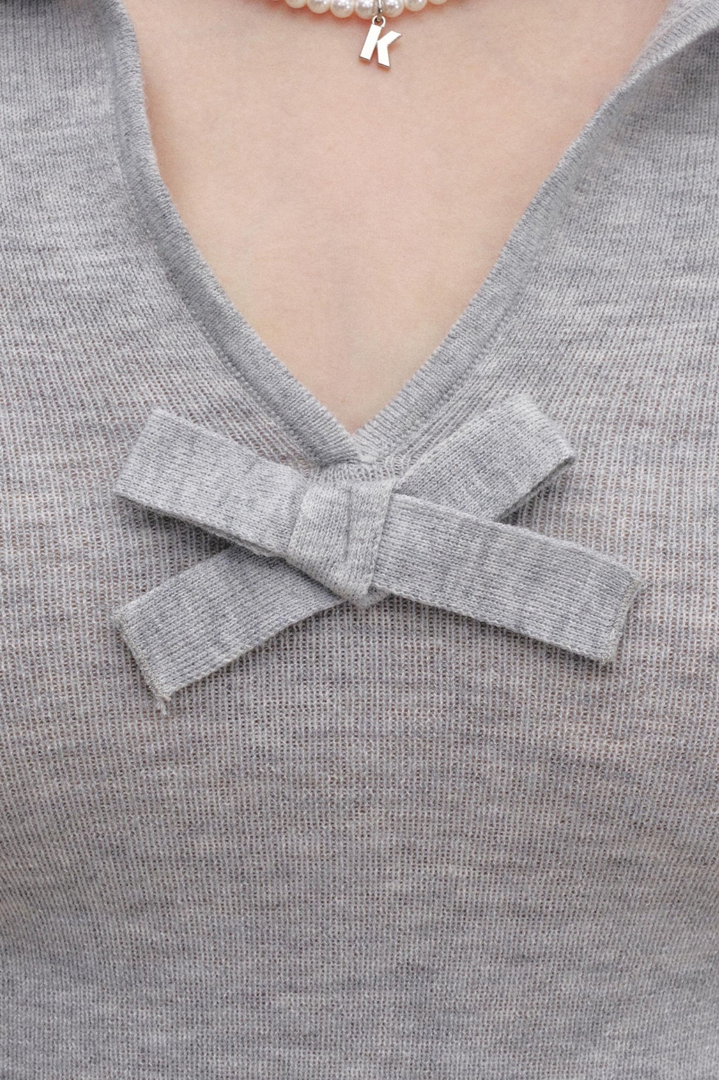 Mulberry Silk Bow Knit Top