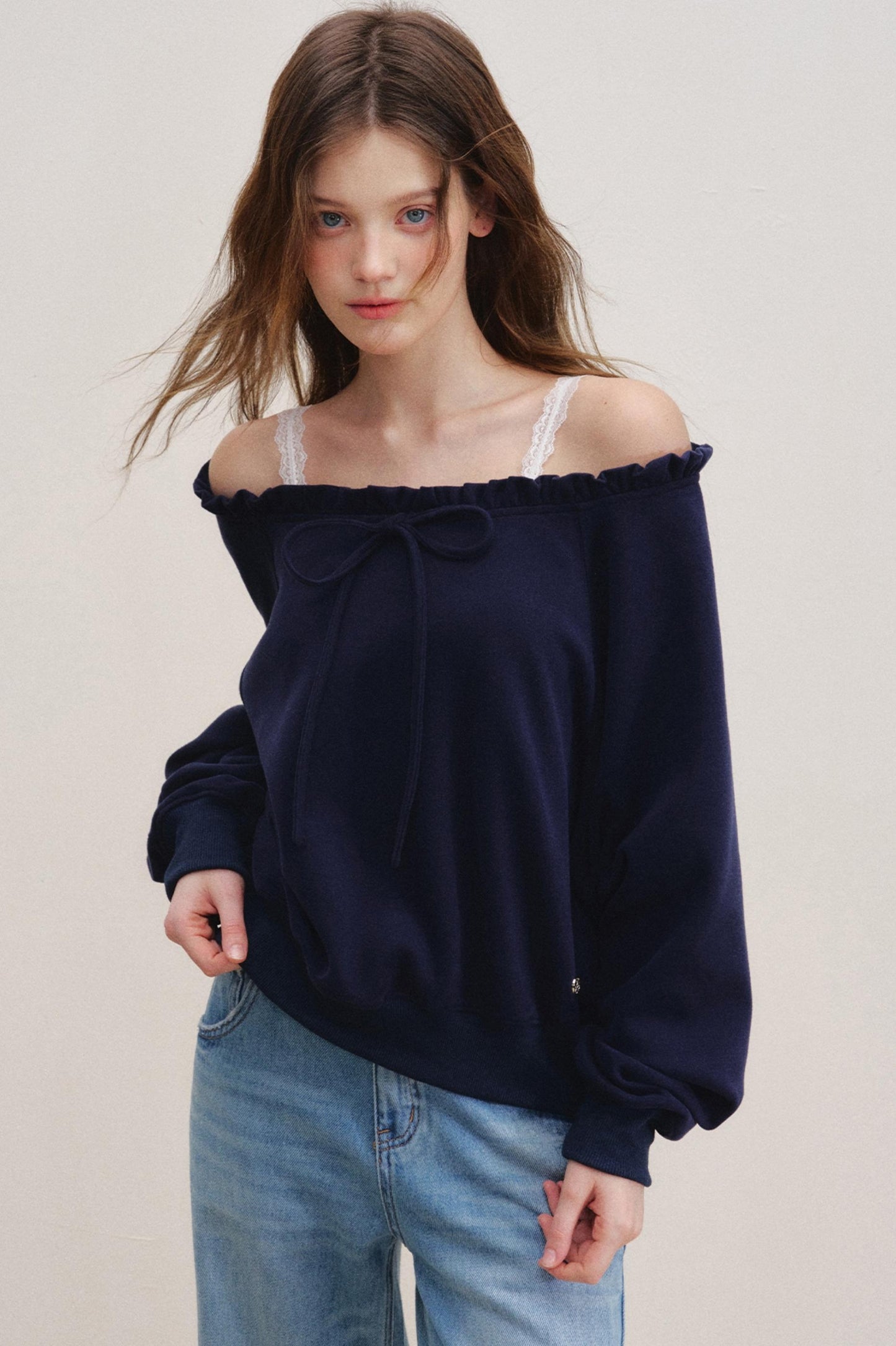 Breathing Cotton Raglan Sweatshirt