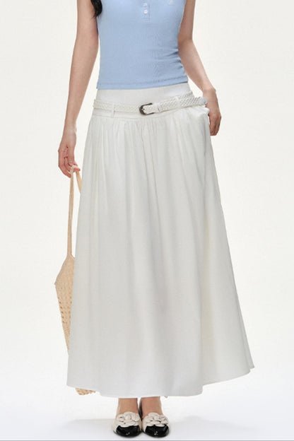 Flowy Solid Flare Skirt