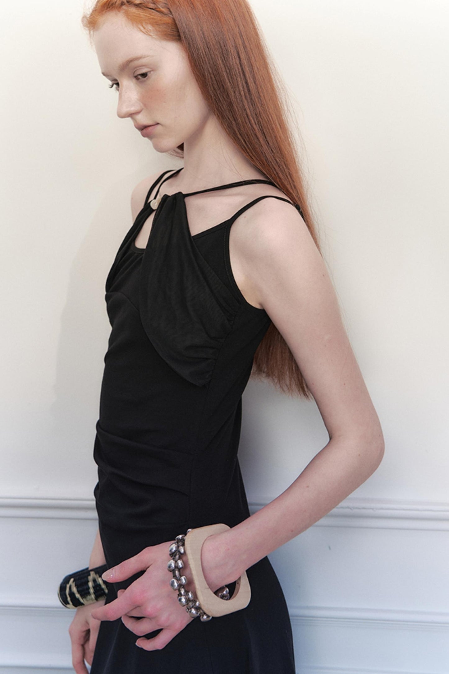 Nightshade Irregular Halter Dress