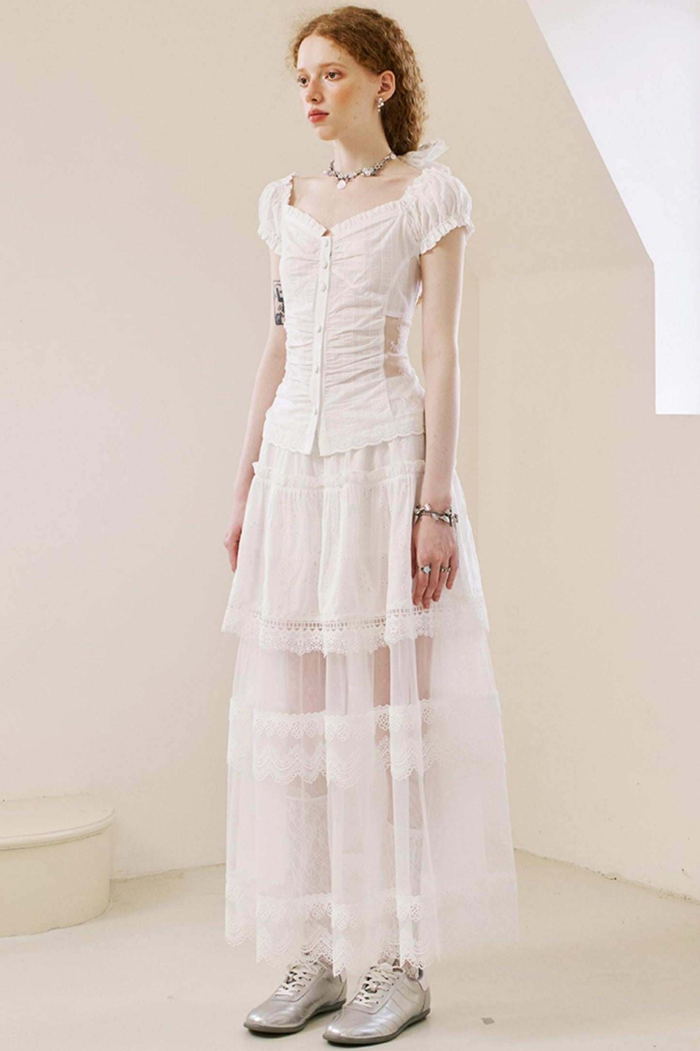 White Elegant Lace Top