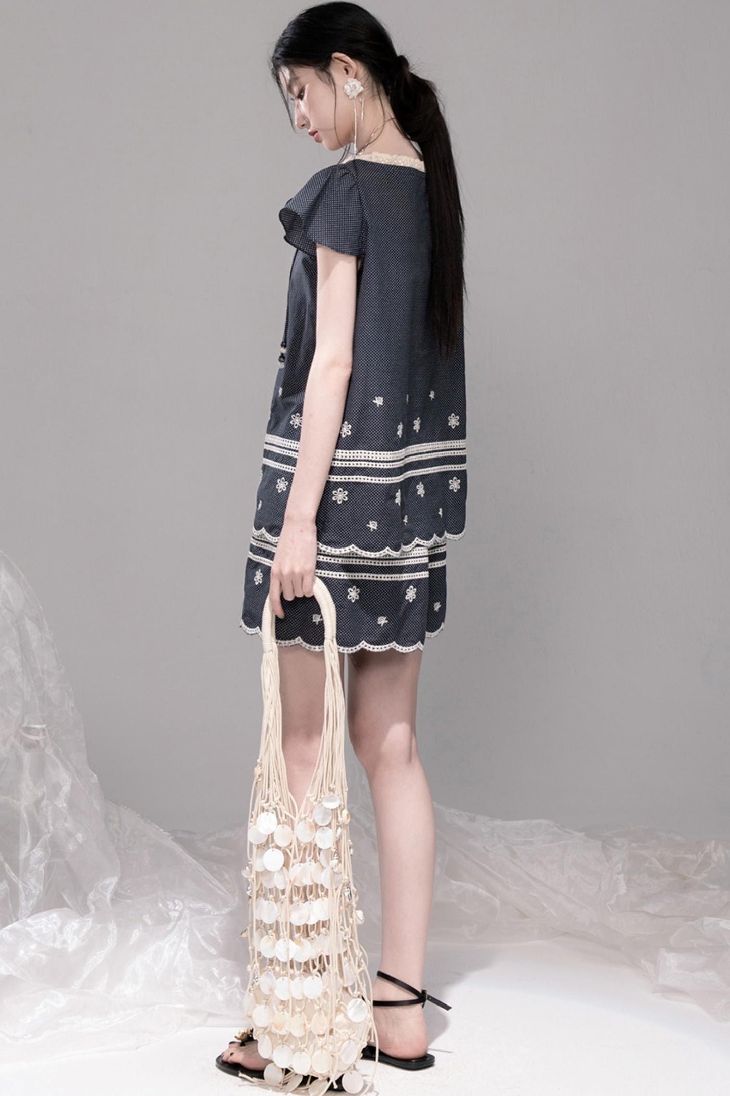 Bali Coconut Sea Embroidered Set