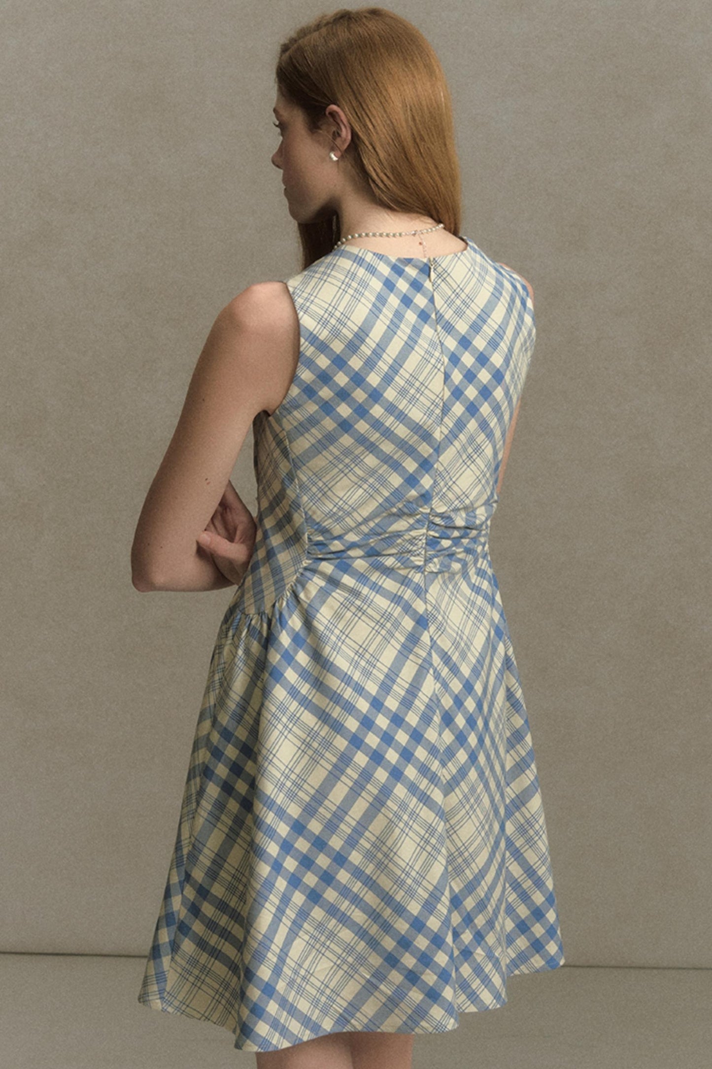 Plaid Sleeveless Dress