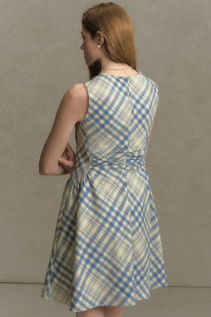 Plaid Sleeveless Dress