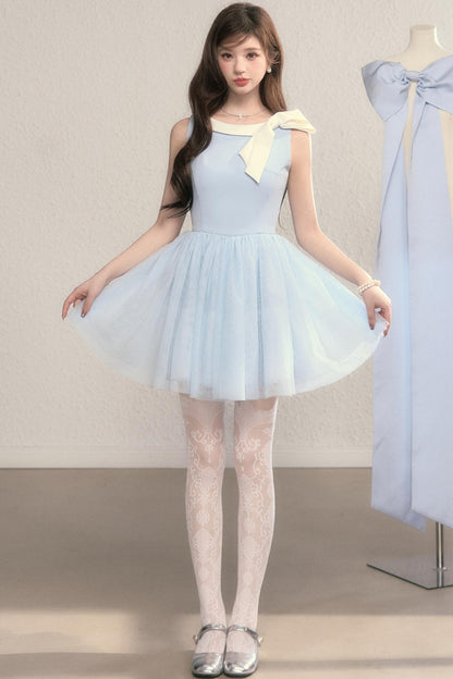 Blue Cinderella Mesh Princess Dress