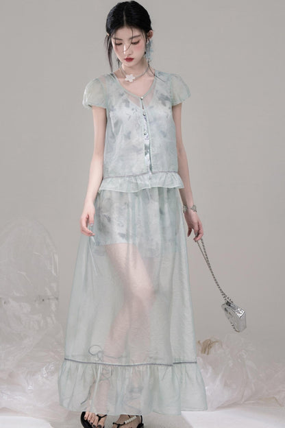 Ethereal Layered Ensemble Dress Set