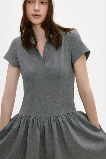 Retro A-Line Knit Dress