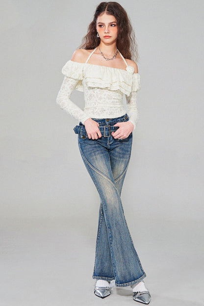 Ruffled Lace Top