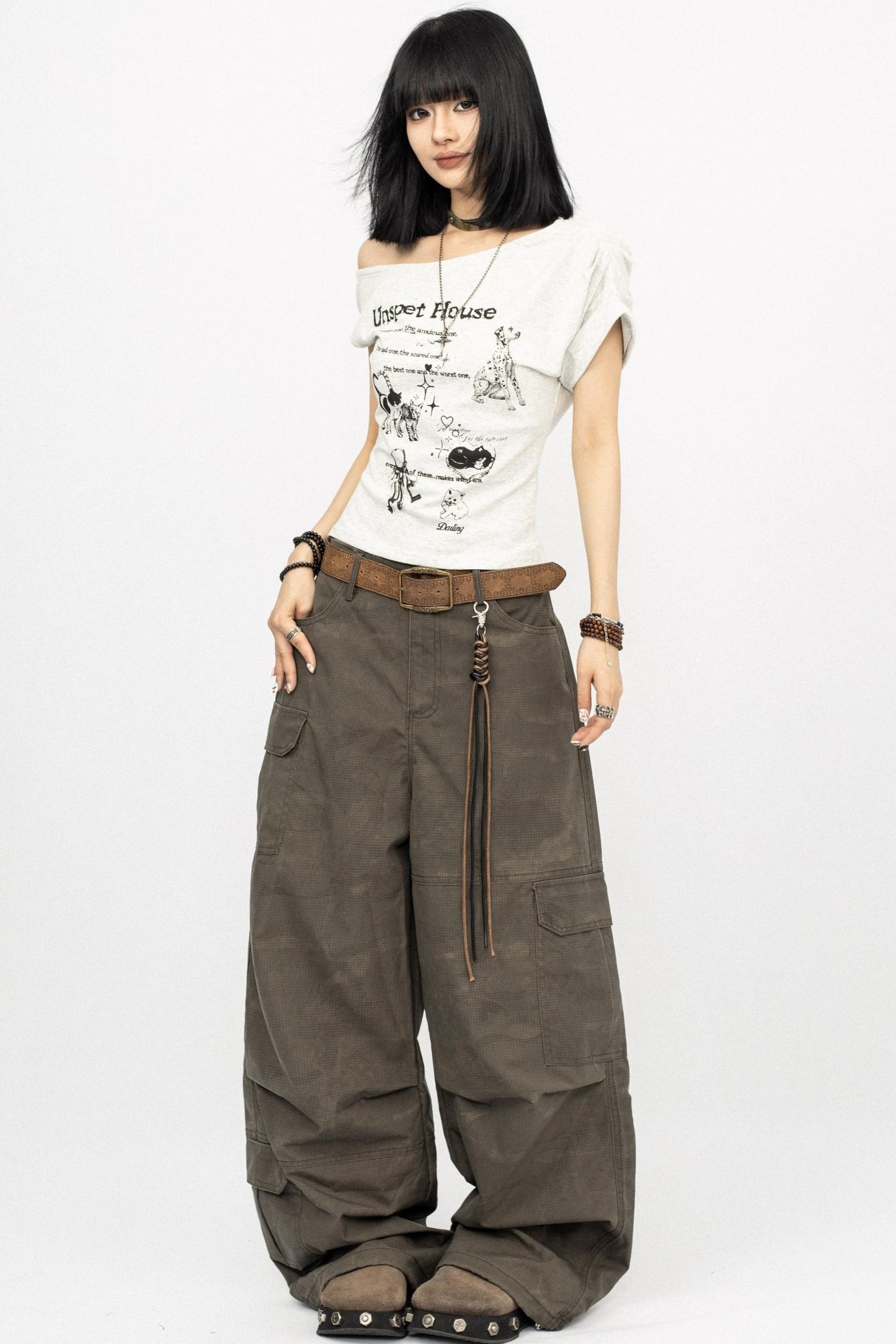 American Retro Camouflage Cargo Pants