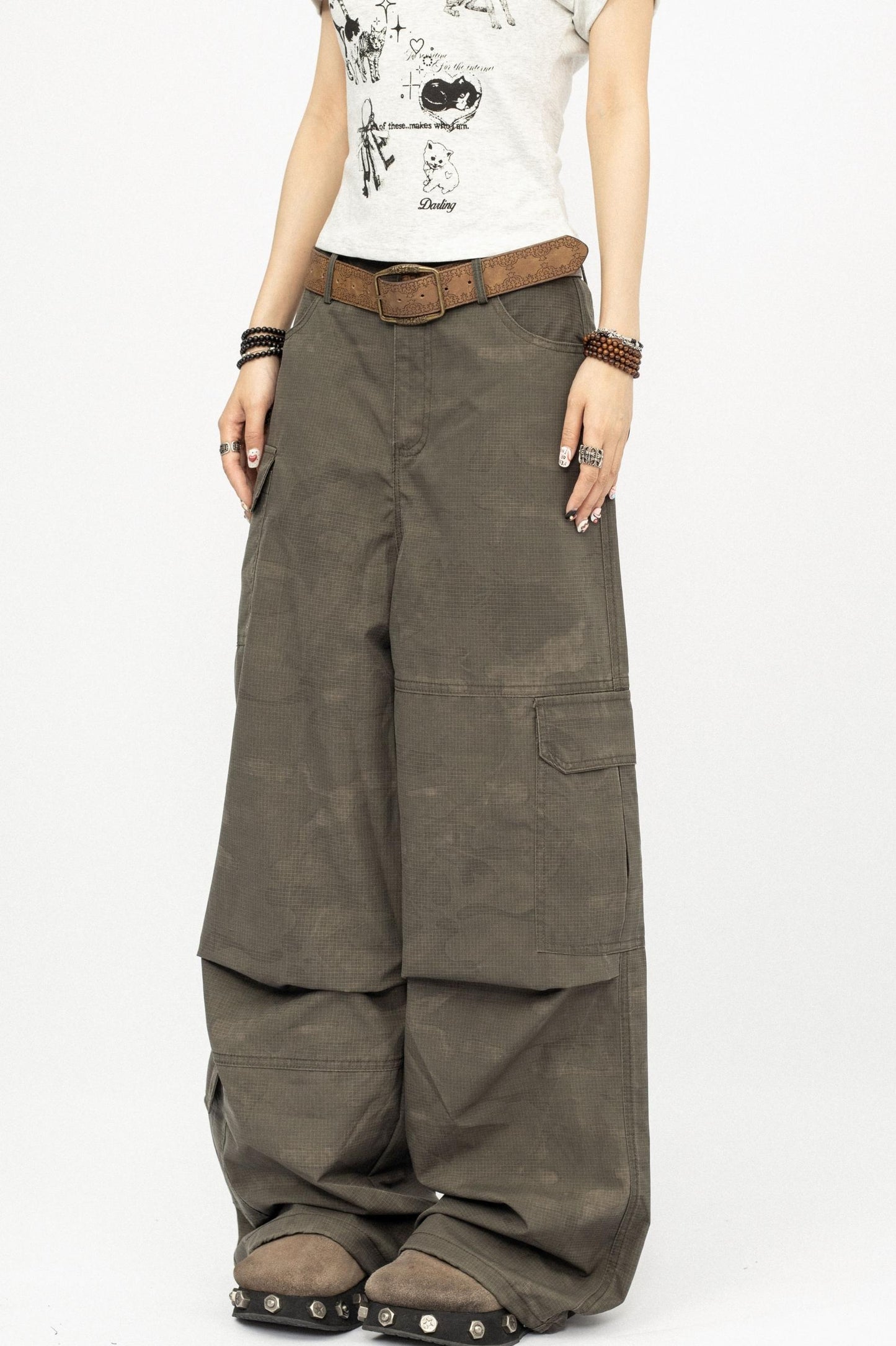 American Retro Camouflage Cargo Pants