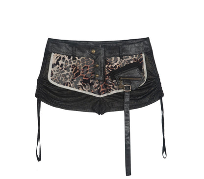 Mesh Contrast Patchwork Shorts