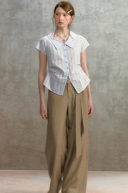 Chic Linen Wide-Leg Trousers