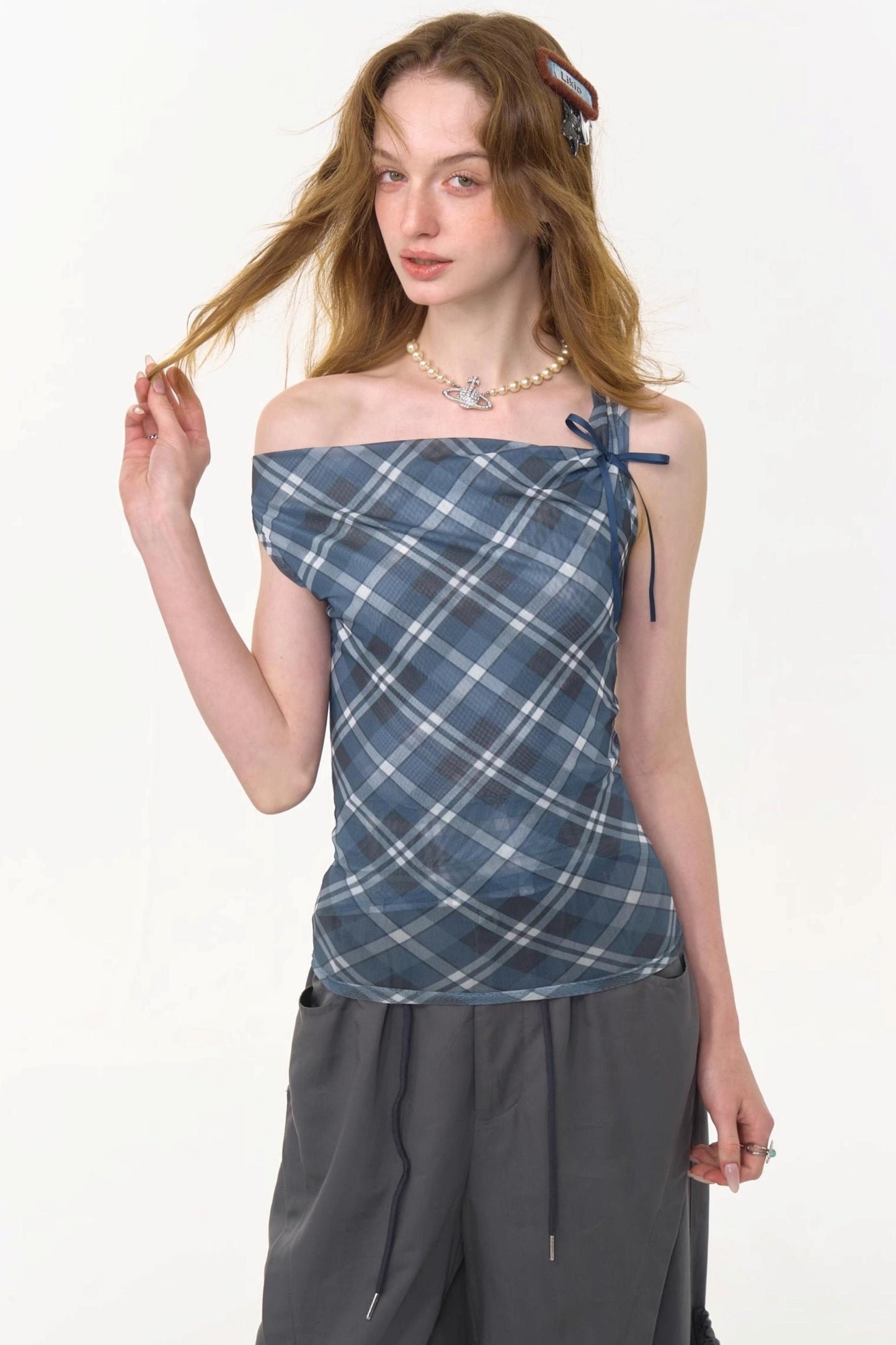 Plaid Swing Top
