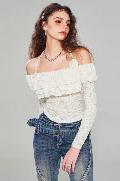 Ruffled Lace Top