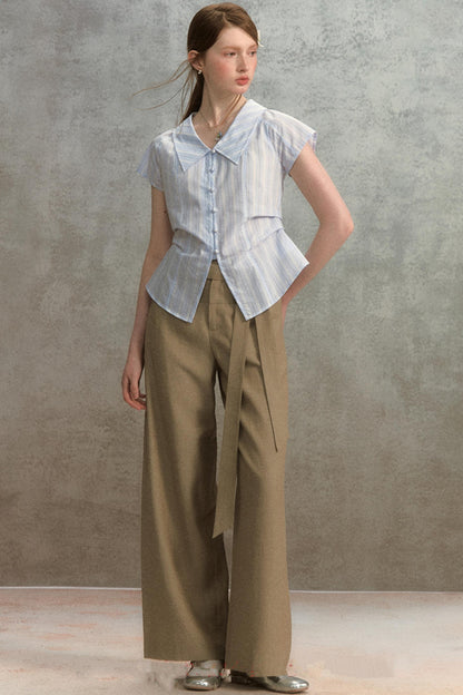 Chic Linen Wide-Leg Trousers