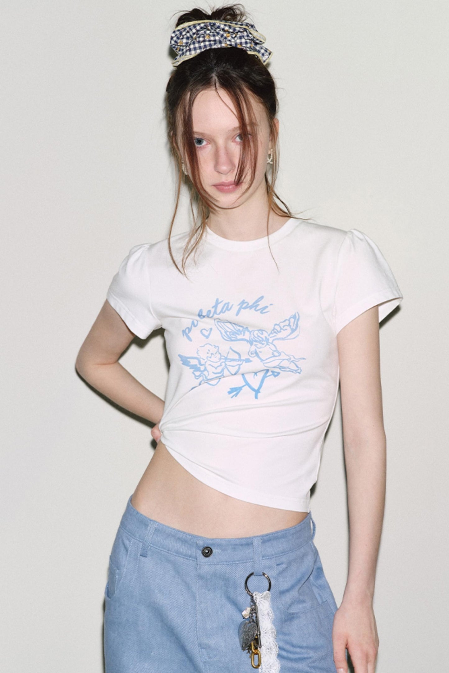 Floral Checkered Hairband